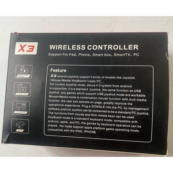 Bluetooth Wireless Gamepad Joystick Joypad Game Controller for PC Android Tablet - Picture 5 of 5